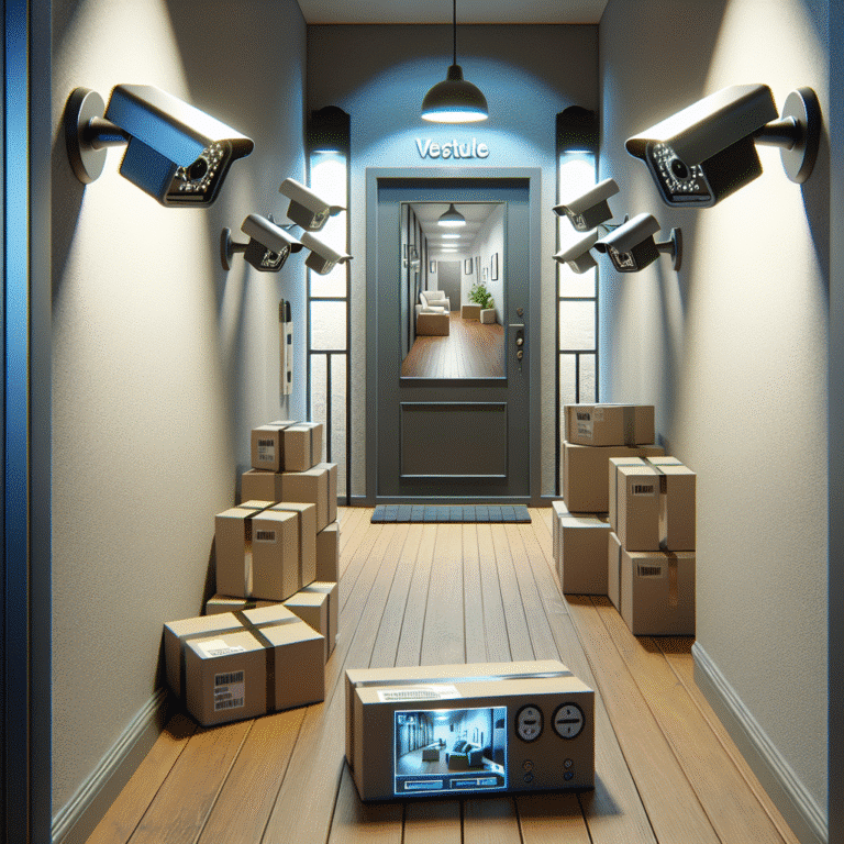 how to use smart cameras to monitor package delivery in a vestibule