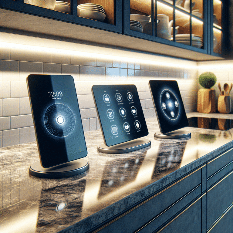 safe and non-marking ways to adhere smart displays to countertops