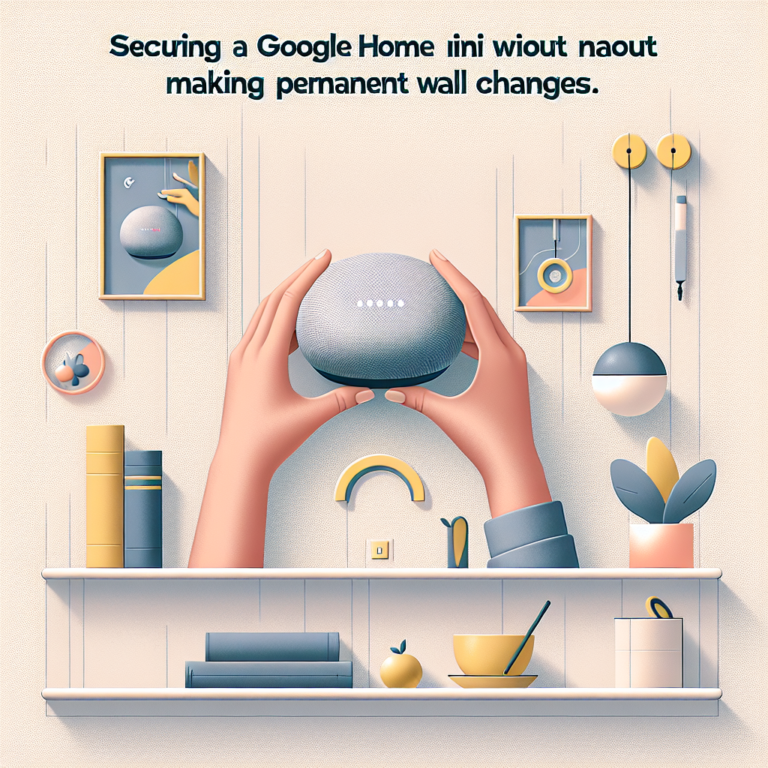 securing a Google Home Mini without permanent wall changes